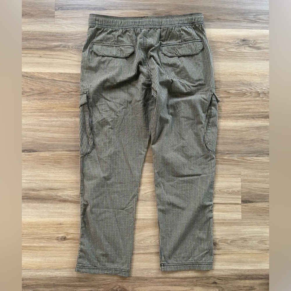 B.P. Checkered Cargo Pants Black White Green - Picture 2 of 6
